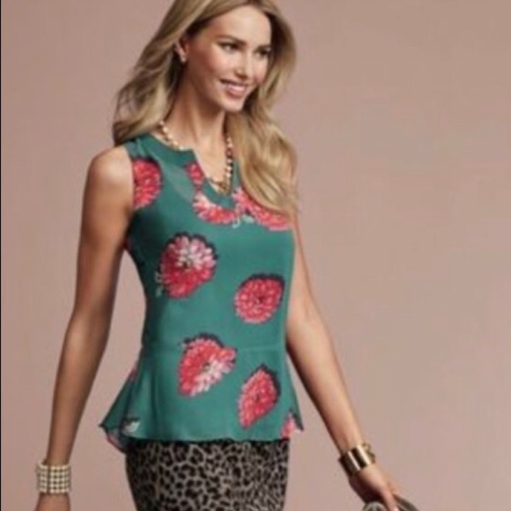 CAbi Blushing Tank Blouse with lining